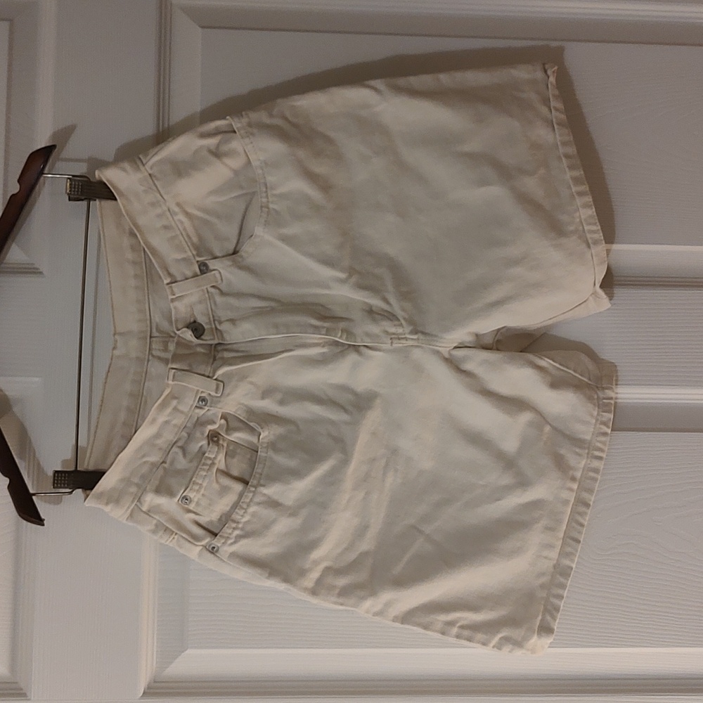 White denim vintage high waisted shorts